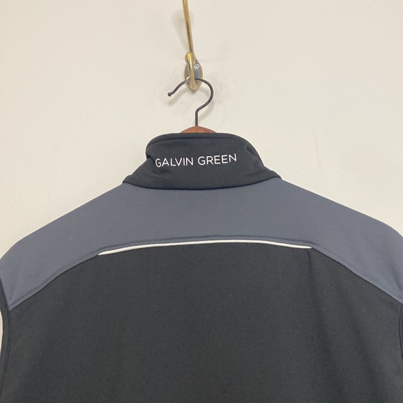 Galvin Green Half Zip Vest Men Medium Gray Black Insula Stretch Golf Shirt - Picture 4 of 12